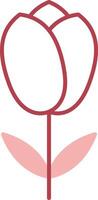 Tulpe solide zwei Farbe Symbol vektor