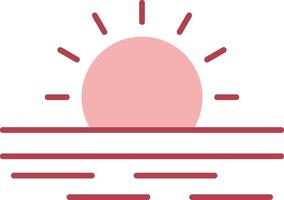 ramadan soluppgång fast två Färg ikon vektor