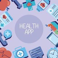 Gesundheits-App-Rahmen vektor