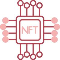 nft solide zwei Farbe Symbol vektor