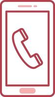 Telefon Anruf solide zwei Farbe Symbol vektor