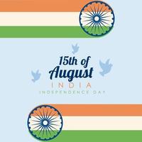 15. august-indien-unabhängigkeitstag-karte vektor