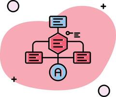 Flussdiagramm rutschte aus Symbol vektor