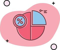 Prozentsatz rutschte aus Symbol vektor