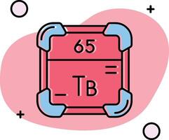 Terbium rutschte aus Symbol vektor