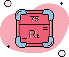 Rhenium rutschte aus Symbol vektor