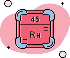 Rhodium rutschte aus Symbol vektor