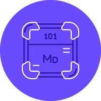 Mendelevium Duo Melodie Farbe Kreis Symbol vektor