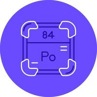 Polonium Duo Melodie Farbe Kreis Symbol vektor