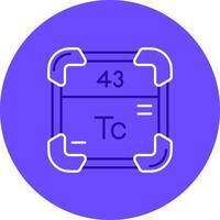 Technetium Duo Melodie Farbe Kreis Symbol vektor