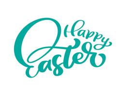 &quot;Frohe Ostern&quot; Handgezeichnete Pinsel isoliert Schriftzug vektor