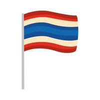 thailands flaggemblem vektor