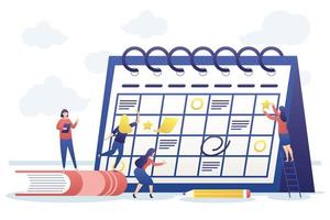Geschäftsleute mit Kalenderplanung vektor