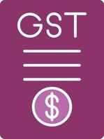 gst Glyphe zwei Farbe Symbol vektor