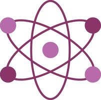 Atom Glyphe zwei Farbe Symbol vektor