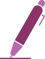 Stift Glyphe zwei Farbe Symbol vektor