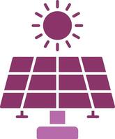 Solar- Energie Glyphe zwei Farbe Symbol vektor