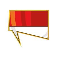 Indonesien-Flagge in Blase vektor