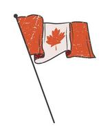 Kanada-Flagge im Pol vektor