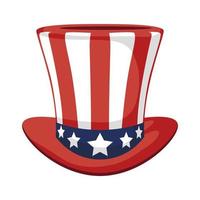 usa flagga i tophat vektor