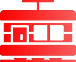 Straßenbahn kreatives Icon-Design vektor