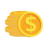 Münzen Bargeld Dollar vektor