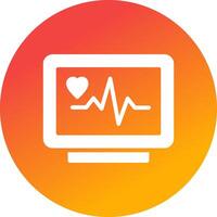 EKG-Monitor kreatives Icon-Design vektor