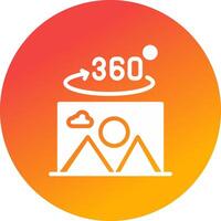360 grad Foto kreativ ikon design vektor