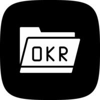 okr mapp kreativ ikon design vektor