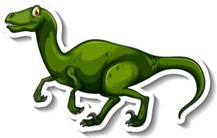 Velociraptor Dinosaurier-Cartoon-Charakter-Aufkleber vektor