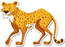 Gepard-Cartoon-Figur auf weißem Hintergrund vektor