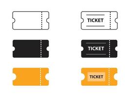 Vektor-Set von Tickets Film vektor