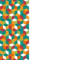 mönster av färgade kuber. mångfärgad kubisk bakgrund. kubmönster. kubvektor. kub bakgrund. vektor