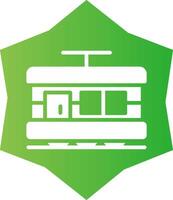 Straßenbahn kreatives Icon-Design vektor