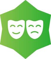 Theatermasken kreatives Icon-Design vektor