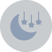 Mond und Sterne kreativ Symbol Design vektor