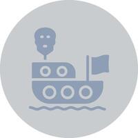 Piratenschiff kreatives Icon-Design vektor