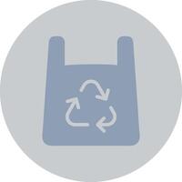 Recycling-Plastiktüte kreatives Icon-Design vektor