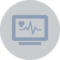 EKG-Monitor kreatives Icon-Design vektor