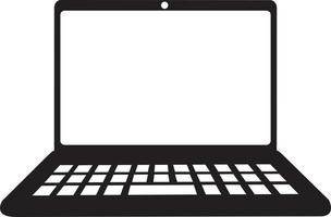 Laptop-Symbol. Laptop im flachen Stil isoliert auf weißem Hintergrundvektor vektor