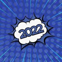 bunte Webvorlage Comic Zoom Neujahr 2021 - Vektor