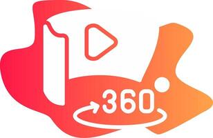 360 Grad Video kreativ Symbol Design vektor