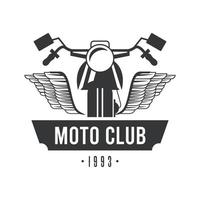 motorcykel med vingar emblem vektor