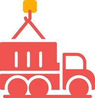 kreatives Icon-Design für Container-LKW vektor