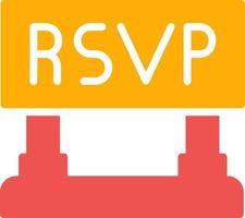 rsvp kreatives Icon-Design vektor