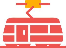 Straßenbahn kreatives Icon-Design vektor