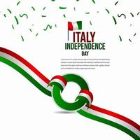 Italien Unabhängigkeitstag Feier Vektor Vorlage Design Illustration