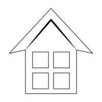 Haus-Silhouette-Symbol in Schwarz und Weiß vektor