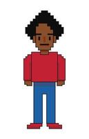 pixelerad afro rasta avatar vektor