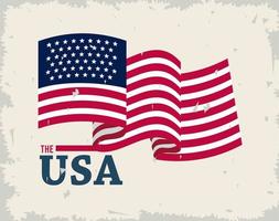 USA-Flaggenplakat vektor